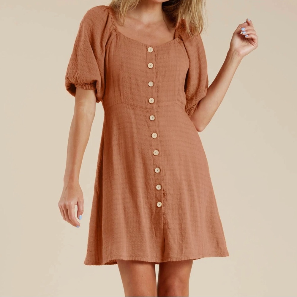 Rylee & Cru Bardot Dress for Mom - Terracotta